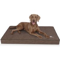 Knuffelwuff orthopädische Hundematte Palomino aus laser-gestepptem Kunstleder braun XL