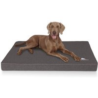 Knuffelwuff Orthopädische Hundematte Nantucket aus Velours mit Handwebcharakter anthrazit XL