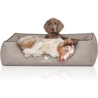 Knuffelwuff Hundebett Scottsdale aus Kunstleder hellgrau XXL