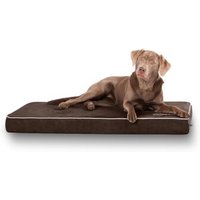 Knuffelwuff Hundematte Maui aus Velours mit 9cm Schaumstoff braun L