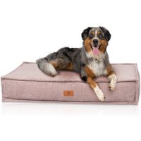Knuffelwuff Hundekissen Lesedi aus Cord mit Handwebcharakter rosa XXXL