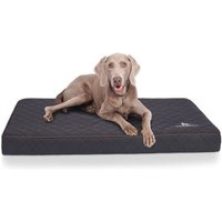 Knuffelwuff Orthopädische Hundematte Juna aus laser-gestepptem Kunstleder schwarz L