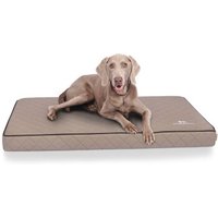 Knuffelwuff Orthopädische Hundematte Juna aus laser-gestepptem Kunstleder grau XXL