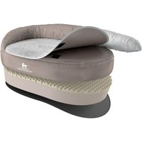 Knuffelwuff Orthopädisches Hundebett Jessy aus Nylongewebe beige M-L