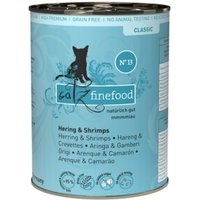 Catz finefood Nassfutter Katze Classic Adult No. 13 Hering und Shrimps 6x400 g