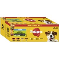 Pedigree Nassfutter Hund Adult, Multipack, Gemischte-Selektion mit Gemüse, in Sauce 40x100 g