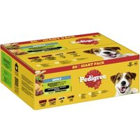 Pedigree Nassfutter Hund Adult, Multipack, Gemischte-Selektion mit Gemüse, in Sauce 80x100 g