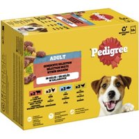 Pedigree Nassfutter Hund Adult, Multipack, Gemischte-Selektion mit Gemüse, in Sauce 12x100 g