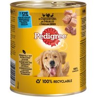 Pedigree Nassfutter Hund Adult, Classic 3 Sorten 12x800 g Geflügel
