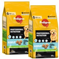 Pedigree Professional Nutrition Adult Geflügel und Gemüse 2x12 kg