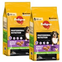 Pedigree Professional Nutrition Adult Maxi >25kg mit Geflügel und Gemüse 2x12 kg