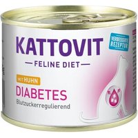 KATTOVIT Feline Diet Nassfutter Katze Diabetes Adult Huhn 12x185 g