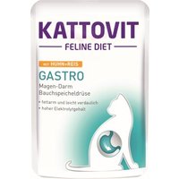KATTOVIT Feline Diet Nassfutter Katze Gastro Adult Huhn und Reis 24x85 g