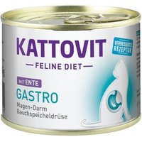 KATTOVIT Feline Diet Nassfutter Katze Gastro Adult Ente 24x185 g