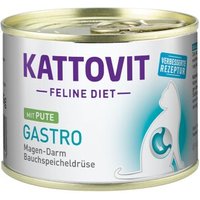 KATTOVIT Feline Diet Nassfutter Katze Gastro Adult Pute 12x185 g