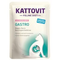 KATTOVIT Feline Diet Nassfutter Katze Gastro Adult Lachs und Reis 24x85 g