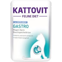 KATTOVIT Feline Diet Nassfutter Katze Gastro Adult Ente und Reis 24x85 g