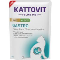 KATTOVIT Feline Diet Nassfutter Katze Gastro Adult Paté 10x85 g Pute