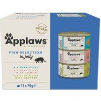 Applaws Nassfutter Katze Adult Fischauswahl Multipack in Gelee 12x70 g