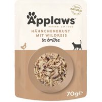 Applaws Nassfutter Katze Adult Hühnerbrust und Wild Reis 48x70 g