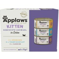 Applaws Nassfutter Kitten Gemischte Auswahl in Gelee Multipack 6x70 g
