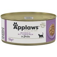 Applaws Nassfutter Katze Adult in Brühe Makrele mit Sardine 48x156 g