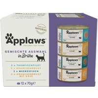 Applaws Nassfutter Katze Adult Multipack in Brühe 12x70 g Gemischte Selektion