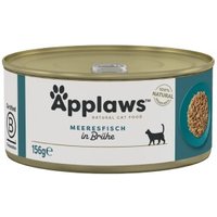 Applaws Nassfutter Katze Adult in Brühe Seefisch 48x156 g