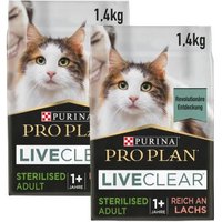 PRO PLAN Liveclear Sterilised Adult Lachs 2x1,4 kg