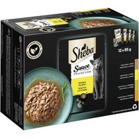 Sheba Sauce Collection Nassfutter Katze Adult, Mixpaket, in Sauce 12x85 g Geflügel Auswahl