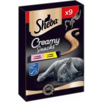 Sheba Beutel Creamy Snacks 7x 9x12g Huhn und Lachs