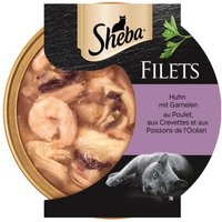 Sheba Filets Huhn und Garnelen 16x60 g