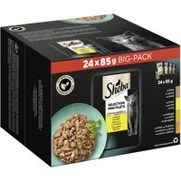 Sheba Selection Mini Filets Nassfutter Katze Adult, Mixpaket, Geflügel Variation, in Sauce 24x85 g