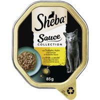 Sheba Sauce Collection 22 x 85 g Huhn, Truthahn und Gemüsezugabe, in Sauce