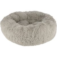 Kerbl Pet Kuschelbett Fluffy, Hellgrau, Rund, Ø60cmx18cm