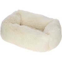 Kerbl Pet Kuschelbett Fluffy, Creme, Eckig, 60x40cm