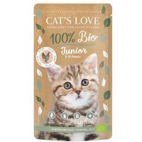 CAT'S LOVE Bio Nassfutter Katze Junior in Gelee Geflügel 12x100 g