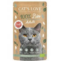 CAT'S LOVE Bio Nassfutter Katze Adult in Gelee Rind 12x100 g