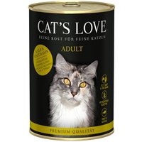 CAT'S LOVE Nassfutter Katze Adult Kalb und Truthahn 6x400 g