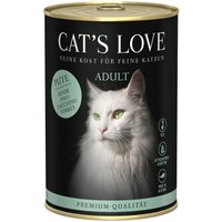 CAT'S LOVE Nassfutter Katze Adult Pute pur 6x400 g