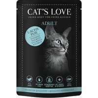 CAT'S LOVE Nassfutter Katze Adult in Gelee Lachs pur mit Distelöl und Petersilie 48x85 g