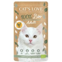 CAT'S LOVE Bio Nassfutter Katze Adult in Gelee Huhn 12x100 g