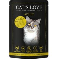 CAT'S LOVE Nassfutter Katze Adult in Gelee Kalb und Truthahn 24x85 g