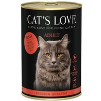 CAT'S LOVE Nassfutter Katze Adult Rind pur 12x400 g