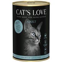 CAT'S LOVE Nassfutter Katze Adult Fisch pur 6x400 g