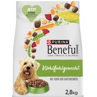 Beneful Purina Trockenfutter Hund, Adult, Wohlfühlgewicht, Huhn & Gartengemüse 2,8 kg