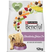 Beneful Purina Trockenfutter Hund, Senior, Glückliche Jahre 7+, Huhn und Gartengemüse 2x12 kg