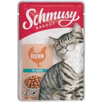 Schmusy Ragout Nassfutter Katze Adult in Sauce Huhn 22x100 g