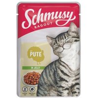 Schmusy Ragout Nassfutter Katze Adult in Gelee Pute 88x100 g