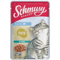 Schmusy Ragout Nassfutter Kitten in Sauce Pute 22x100 g